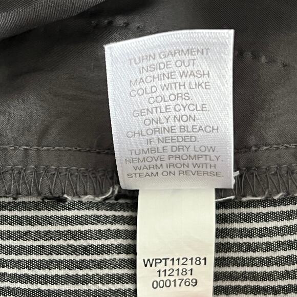 J. Jill Essential Striped Pull On High Rise Slim Ankle Pants Womens White/Black - Picture 5 of 5